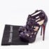 Christian Louboutin Purple Leather Nicole Caged Ankle Strap Sandals Size 36.5 - Image 9