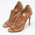 Christian Louboutin Brown Croc Embossed Leather Caged Karina Ankle Boots Size 36.5 - Image 2