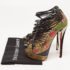 Christian Louboutin Multicolor/Black Python and Leather Zoulou Pumps Size 37.5 - Image 9