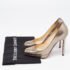 Christian Louboutin Metallic Leather New Simple Pumps Size 37.5 - Image 9