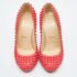 Christian Louboutin Coral Pink Patent Leather Fifi Spikes Pumps Size 36.5 - Image 3