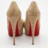 Christian Louboutin Two Tone Python Embossed Leather Lady Peep Pumps Size 39.5 - Image 5