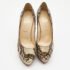 Christian Louboutin Two Tone Python Lady Peep Pumps Size 40 - Image 3