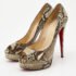 Christian Louboutin Two Tone Python Lady Peep Pumps Size 40 - Image 2