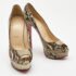 Christian Louboutin Two Tone Python Lady Peep Pumps Size 40 - Image 4