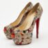 Christian Louboutin Two Tone Splash Print Python Highness Pumps Size 39.5 - Image 2