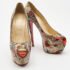 Christian Louboutin Two Tone Splash Print Python Highness Pumps Size 39.5 - Image 4