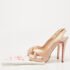 Christian Louboutin Pink Satin Open Toe Platform Slingback Sandals Size 38 - Image 9