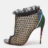 Christian Louboutin Multicolor Mesh and Lace Juliettra Ankle Boots Size 37