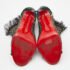 Christian Louboutin Multicolor Mesh and Lace Juliettra Ankle Boots Size 37 - Image 6