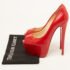 Christian Louboutin Red Python Highness Pumps Size 37.5 - Image 9