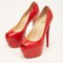 Christian Louboutin Red Python Highness Pumps Size 37.5 - Image 2
