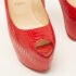 Christian Louboutin Red Python Highness Pumps Size 37.5 - Image 8