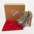 Christian Louboutin Metallic Python and Suede 4A Booties Size 38.5 - Image 9