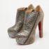 Christian Louboutin Metallic Python and Suede 4A Booties Size 38.5 - Image 2