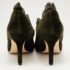 Christopher Kane Army Green Velvet and Ruffled Leather Pumps Size 40 - Image 5