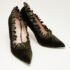 Christopher Kane Army Green Velvet and Ruffled Leather Pumps Size 40 - Image 4