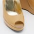 D&G Beige Patent Leather Peep Toe Slingback Wedge Sandals Size 38.5 - Image 7