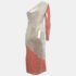 Diane Von Furstenberg Off-White/Light Orange Sequined Silk One Shoulder Midi Dress S - Image 2