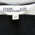 Diane Von Furstenberg Black/White Logo Print Crepe & Silk Wide Leg Back Tie Detail Strappy Jumpsuit XXS - Image 4