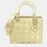 Christian Dior Gold Lambskin Lady Handbag