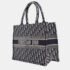 Christian Dior Navy Blue/ Off White Medium Oblique Book Tote Bag - Image 3