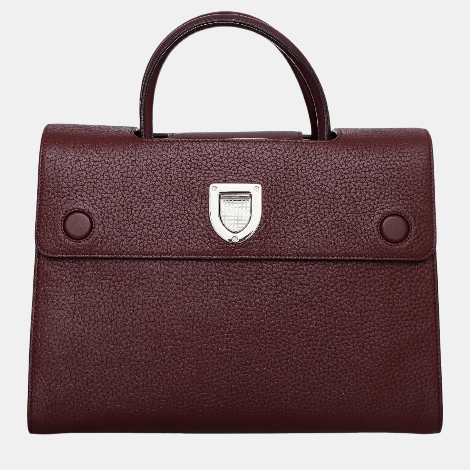 luxury-women-dior-used-handbags-p1055028-001 Christian Dior Burgundy Pebbled Leather Medium Diorever Bag - Image 1