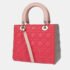 Christian Dior Pink Lambskin Lady Dior Cannage Handbag - Image 2