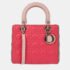 Christian Dior Pink Lambskin Lady Dior Cannage Handbag - Image 3