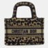Dior Black Brown Fabric Mini Book Tote Bag
