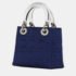 Christian Dior Navy Satin Plastic Dior Lady Rhinestone Handbag - Image 2