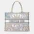 Christian Dior White Multicolor Jacquard Dior Reve D'Anfini Book Tote Bag