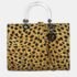 Christian Dior Yellow Cheetah Lady Dior Handbag