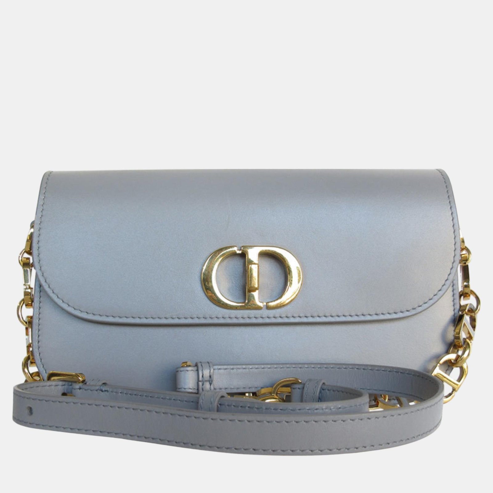 luxury-women-dior-used-handbags-p1091474-002 Dior Grey Leather 30 Montaigne Shoulder Bag - Image 1
