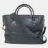 Dior Black  Leather Logo Studs Tote  Bag - Image 3
