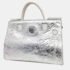 Dior Silver Laminated Leather Medium Diorever Bag - Image 2