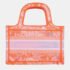 Dior Neon Orange Canvas Mini Book Tote Bag - Image 4