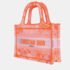 Dior Neon Orange Canvas Mini Book Tote Bag - Image 2