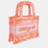 Dior Neon Orange Canvas Mini Book Tote Bag - Image 3