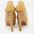 Christian Dior Beige Patent Leather Peep Toe Platform Pumps Size 39 - Image 5