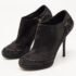Dior Black Suede and Satin Bow Ankle Booties Size 38.5 - Image 2