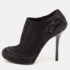Dior Black Suede and Satin Bow Ankle Booties Size 38.5