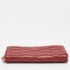 DKNY Red Quilted Leather Zip Around Compact Wallet - Image 6