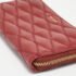 DKNY Red Quilted Leather Zip Around Compact Wallet - Image 8