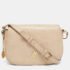 DKNY Beige Lizard Embossed Leather Logo Shoulder Bag