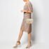 DKNY Beige Lizard Embossed Leather Logo Shoulder Bag - Image 2