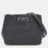 Dkny Black Saffiano Leather Double Zip Crossbody Bag