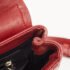 DKNY Red Pinstripe Quilted Leather Gansevoort Top Handle Bag - Image 8