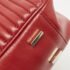 DKNY Red Pinstripe Quilted Leather Gansevoort Top Handle Bag - Image 7