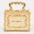 Dolce & Gabbana Gold Acrylic and Leather Regine Dolce Box Top Handle Bag - Image 4
